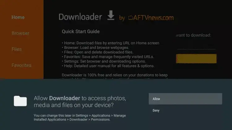autoriser Downloader Firestick