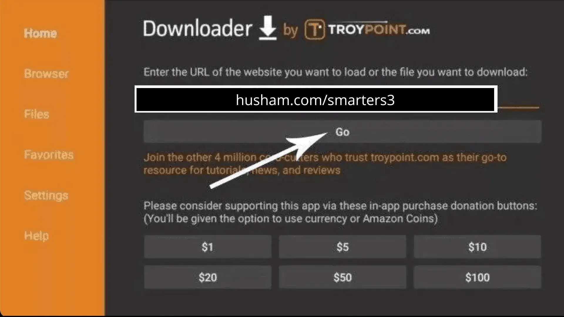 URL IPTV Smarters Pro APK Downloader Firestick