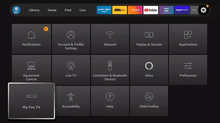Mon Fire TV paramètres