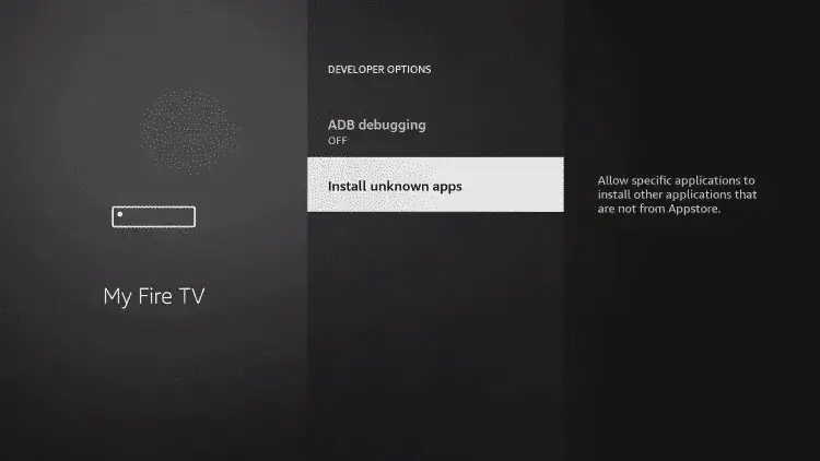 installer applications inconnues Firestick